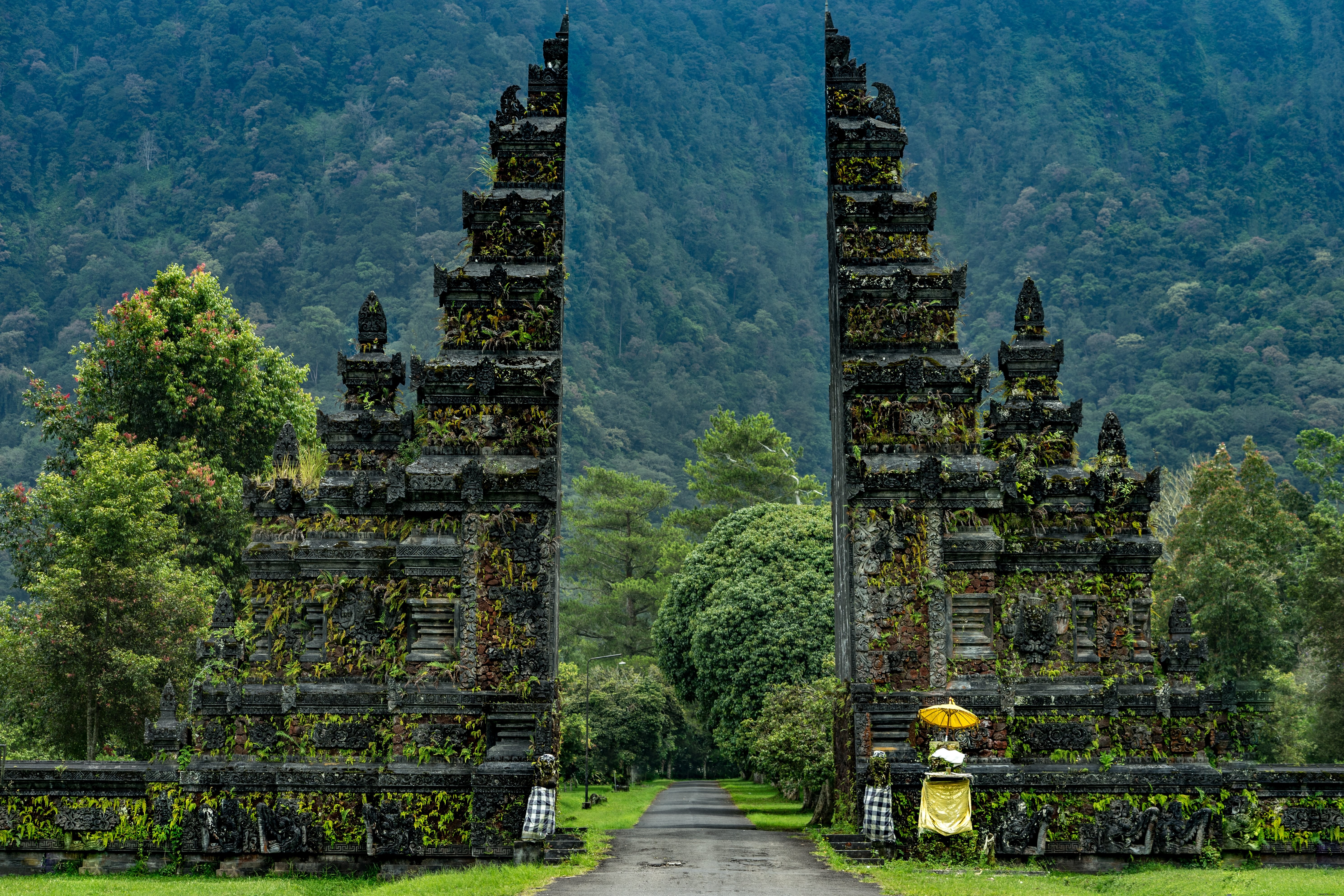 Temple Gateway By Mountain Photo