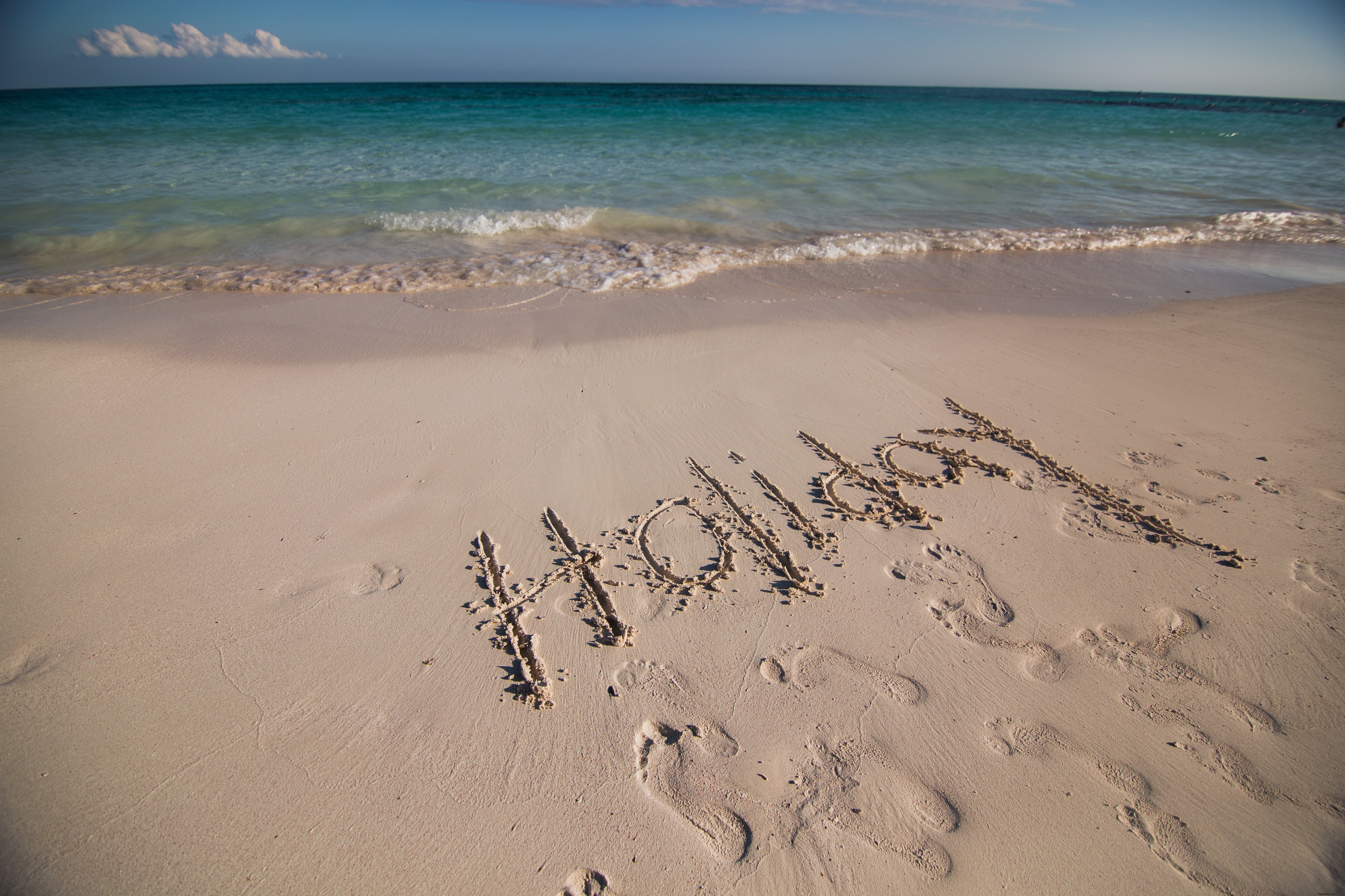 Photo de vacances à la plage de sable