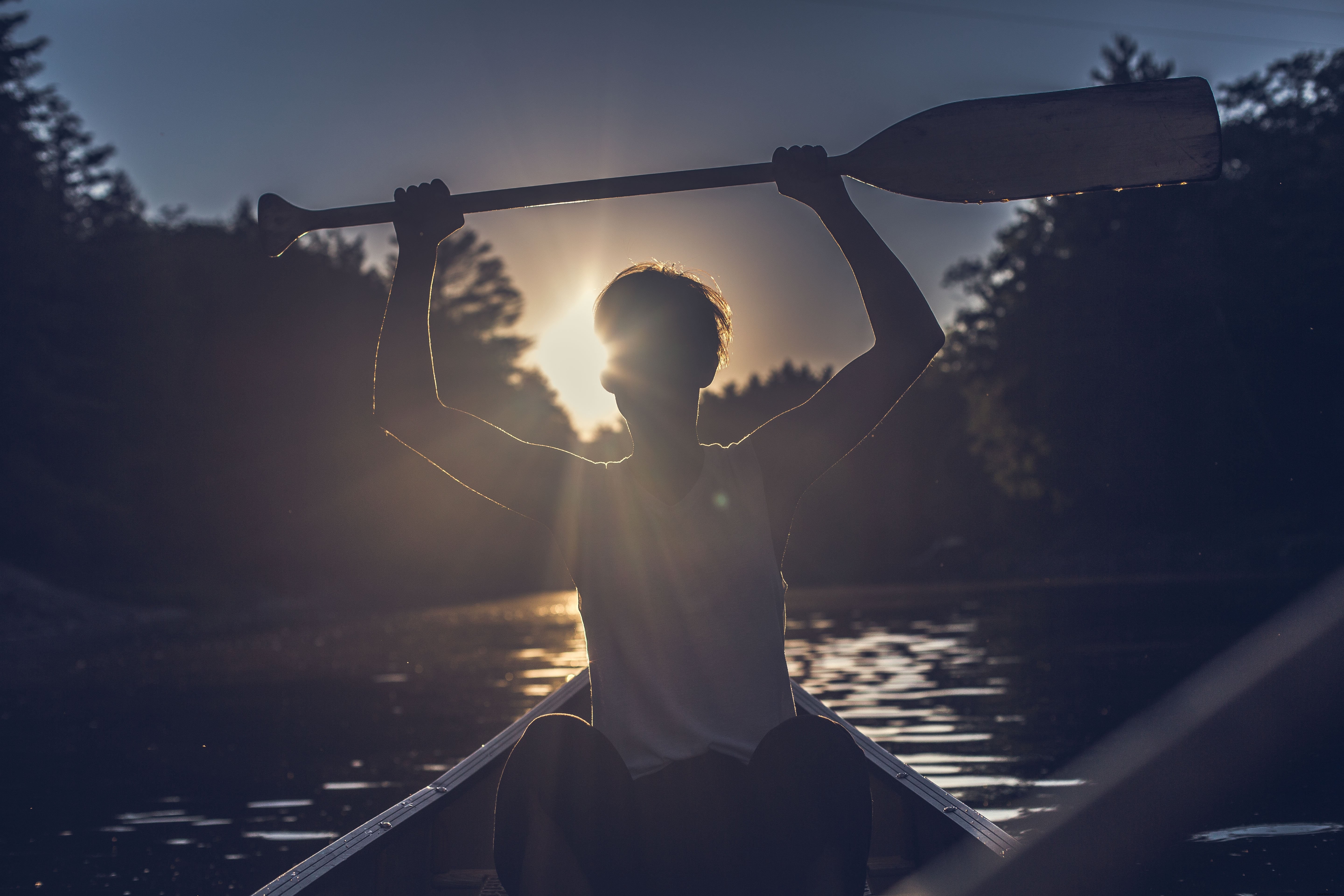 Canoa paddler sagoma foto