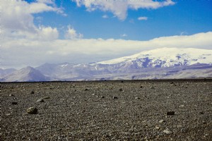 Foto da montanha na Islândia