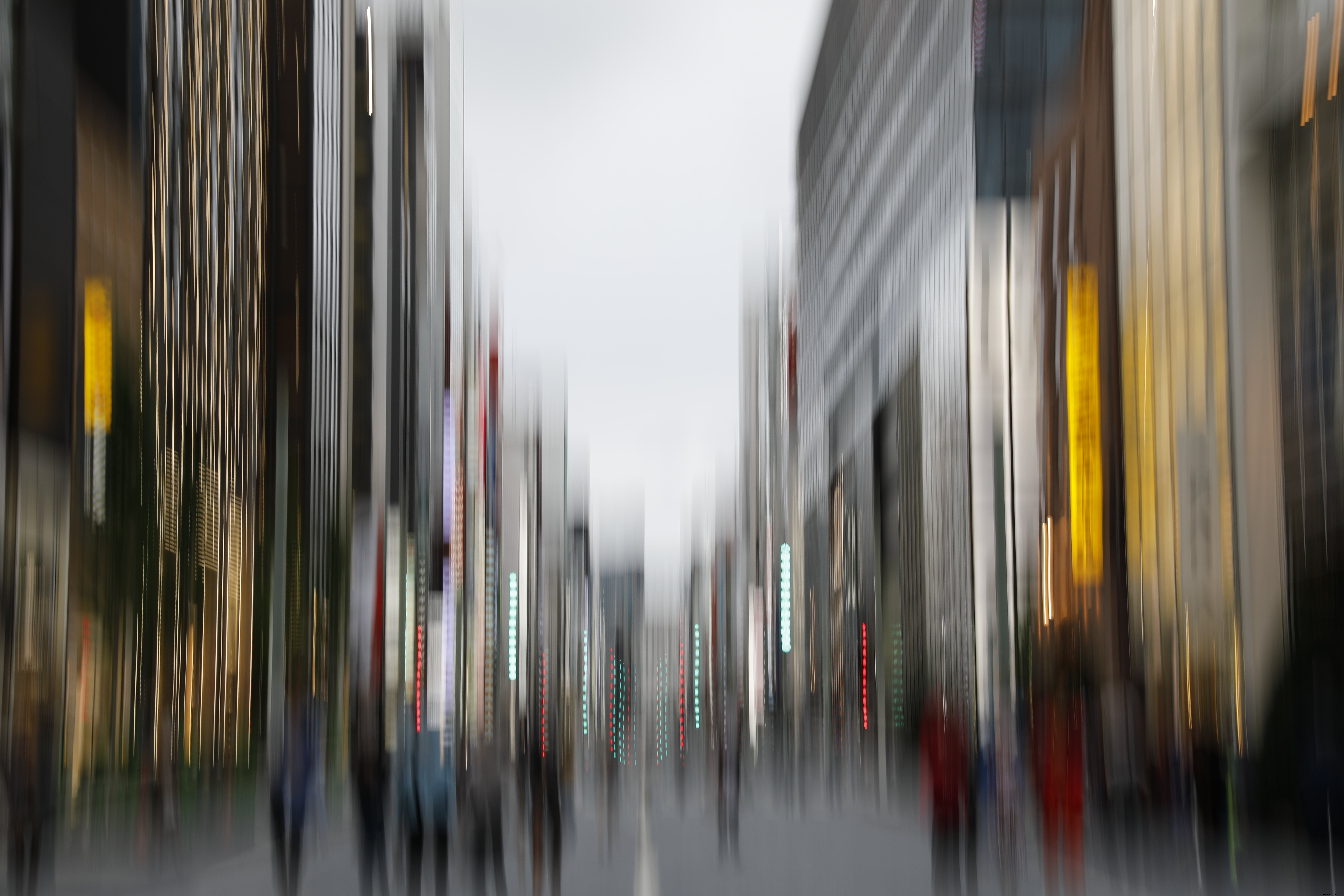 Cena da cidade capturada em foto em movimento