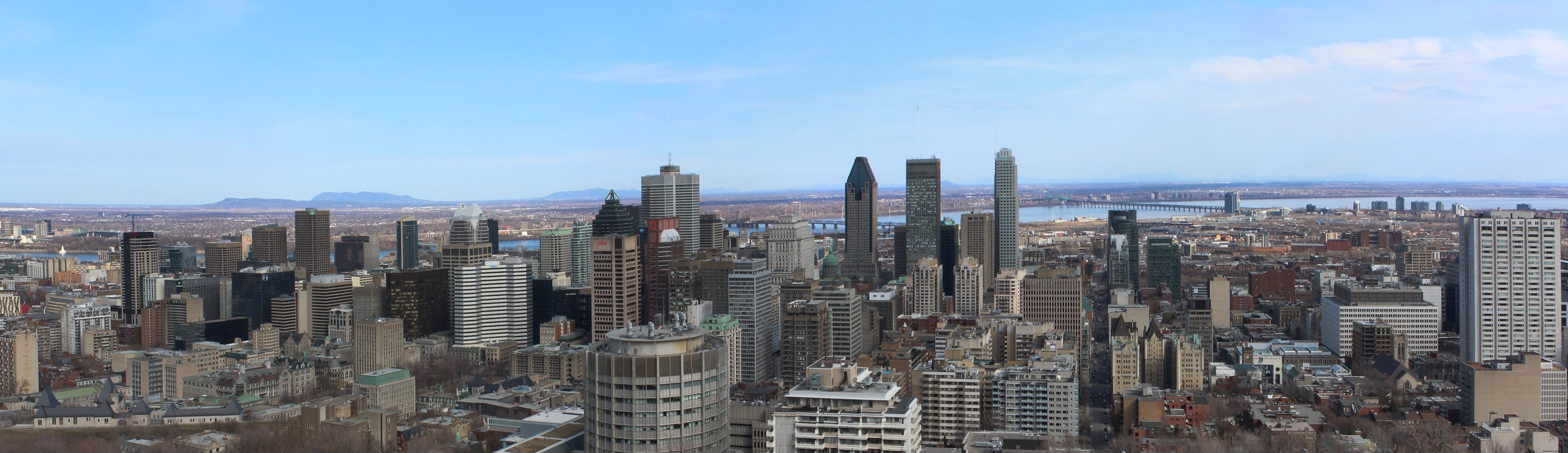 Foto do horizonte de Montreal Quebec