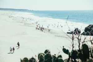 Playa de arena blanca de la foto
