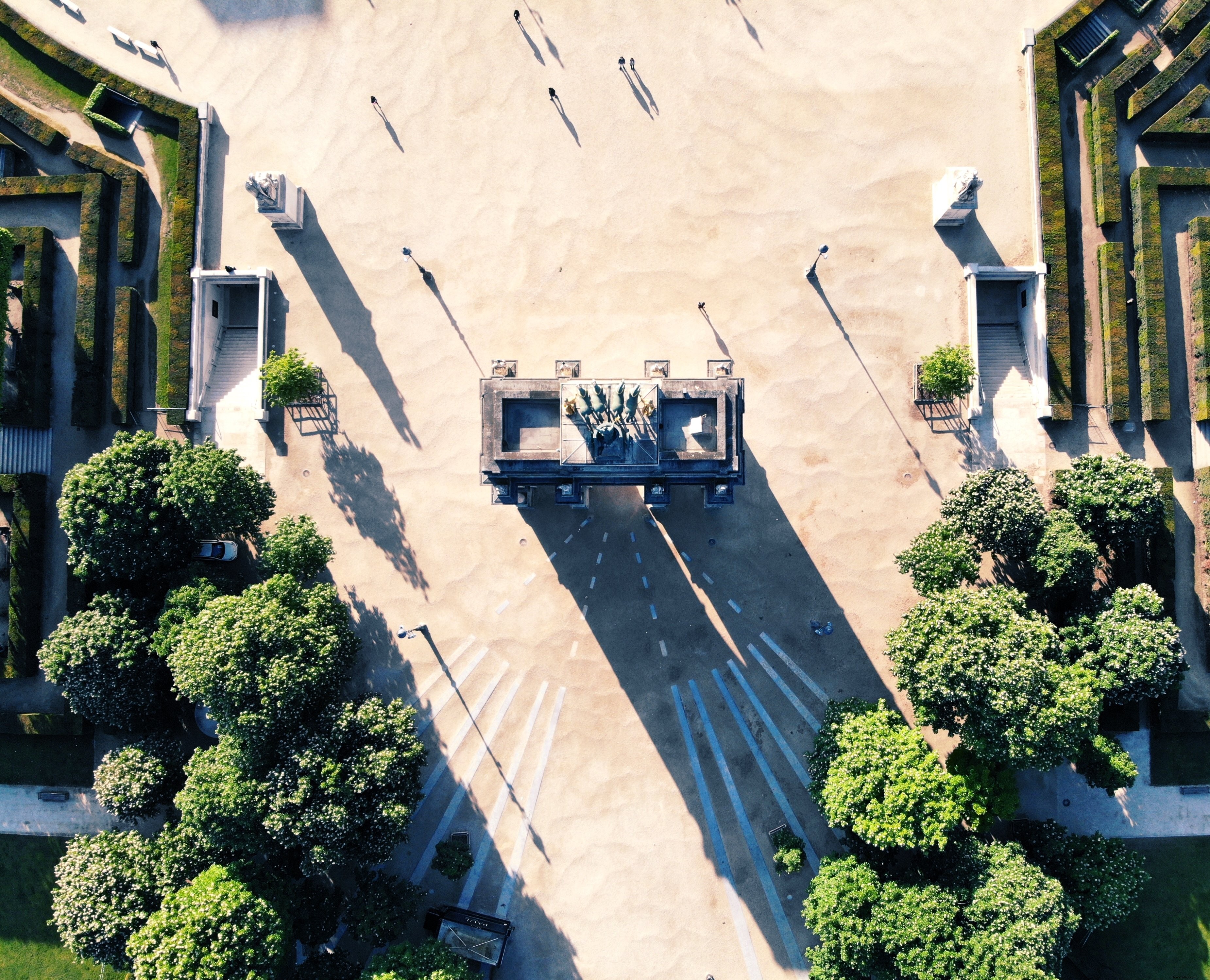 Foto aerea dell Arco di Trionfo di Parigi