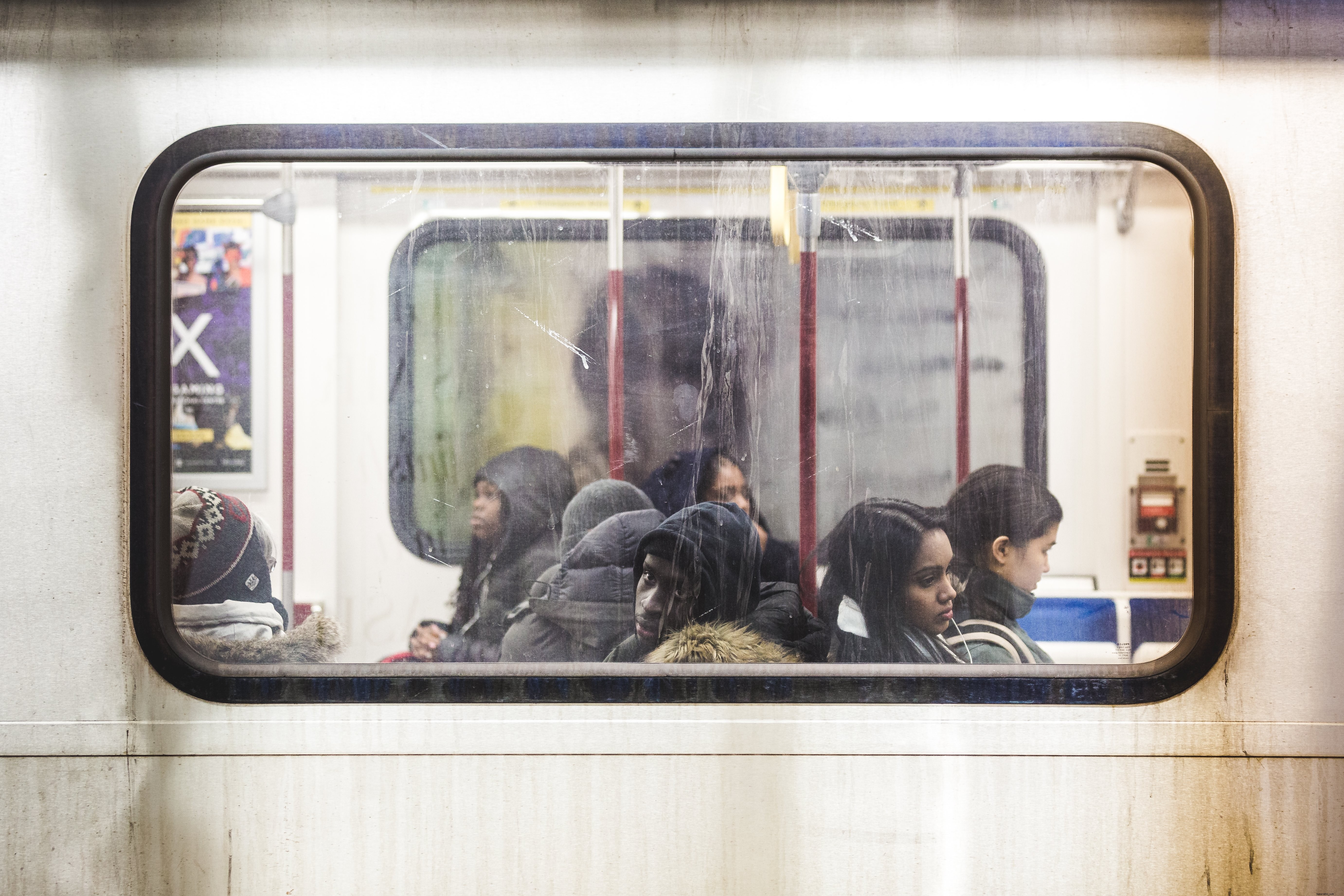 Foto da janela do transporte público