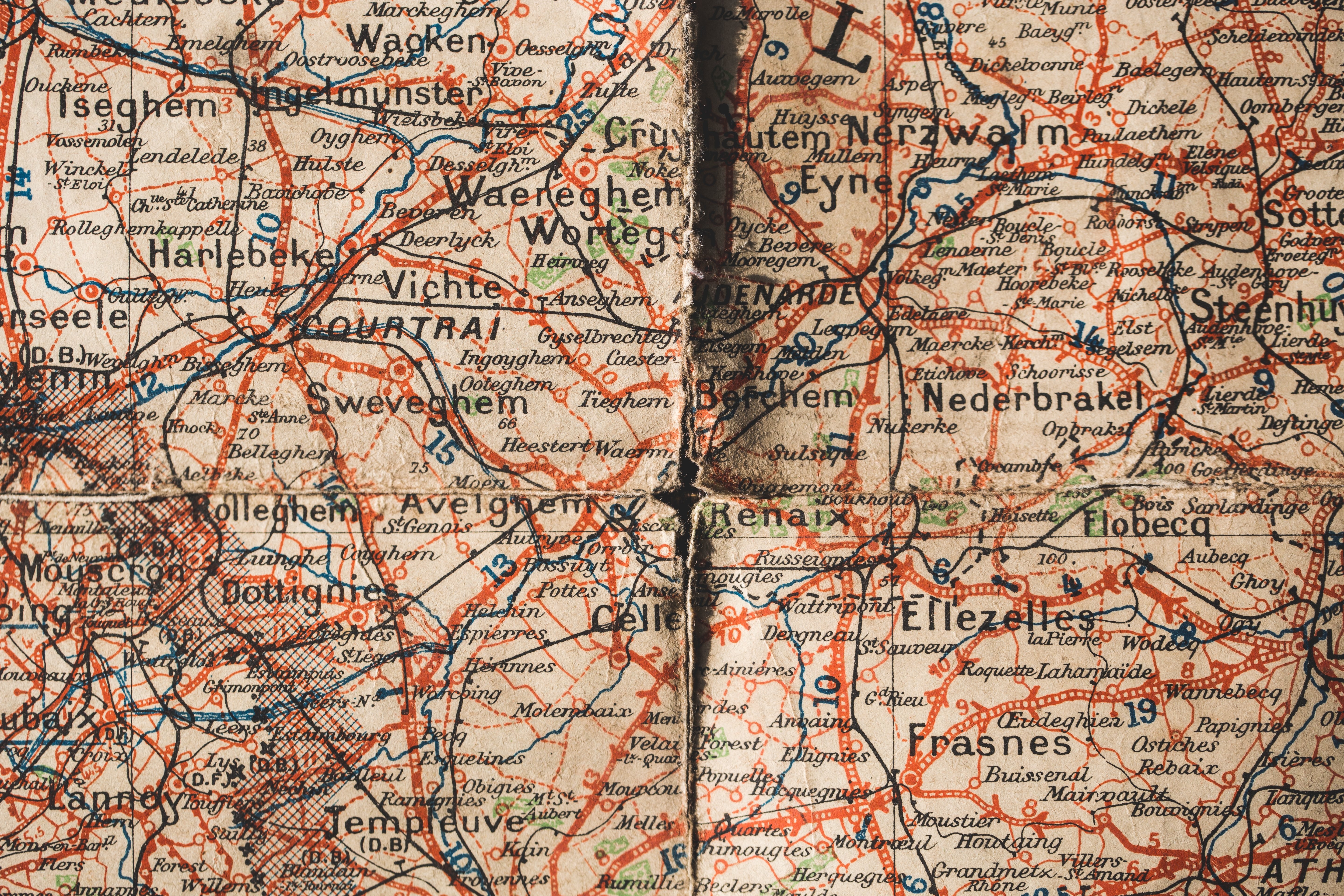 Foto de mapa de papel envejecido