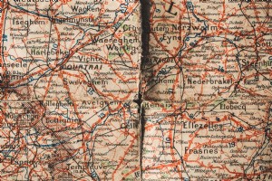 Foto de mapa de papel envejecido