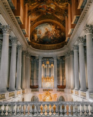 Foto de afrescos na capela de Versalhes