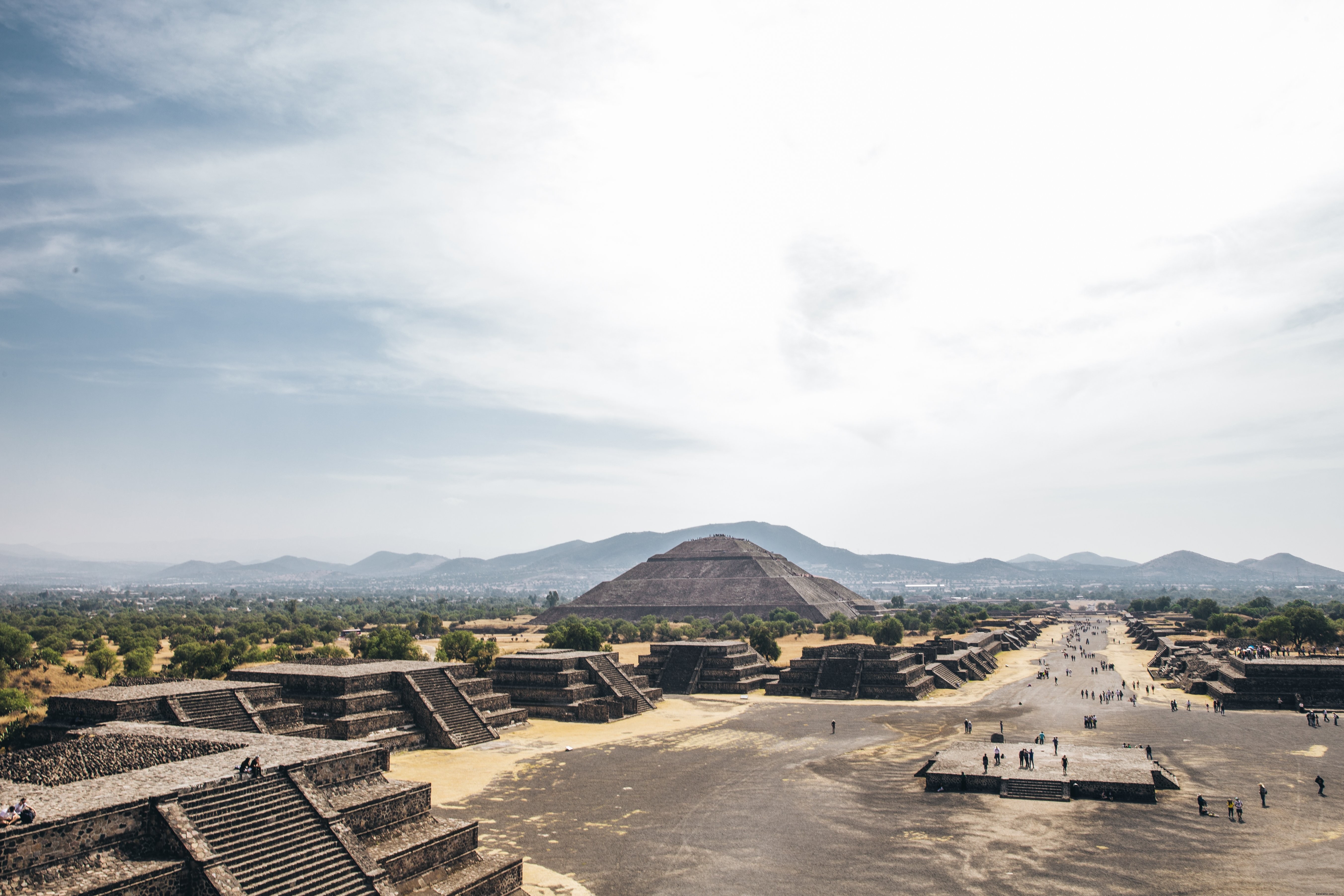 Foto das pirâmides de Teotihuacan