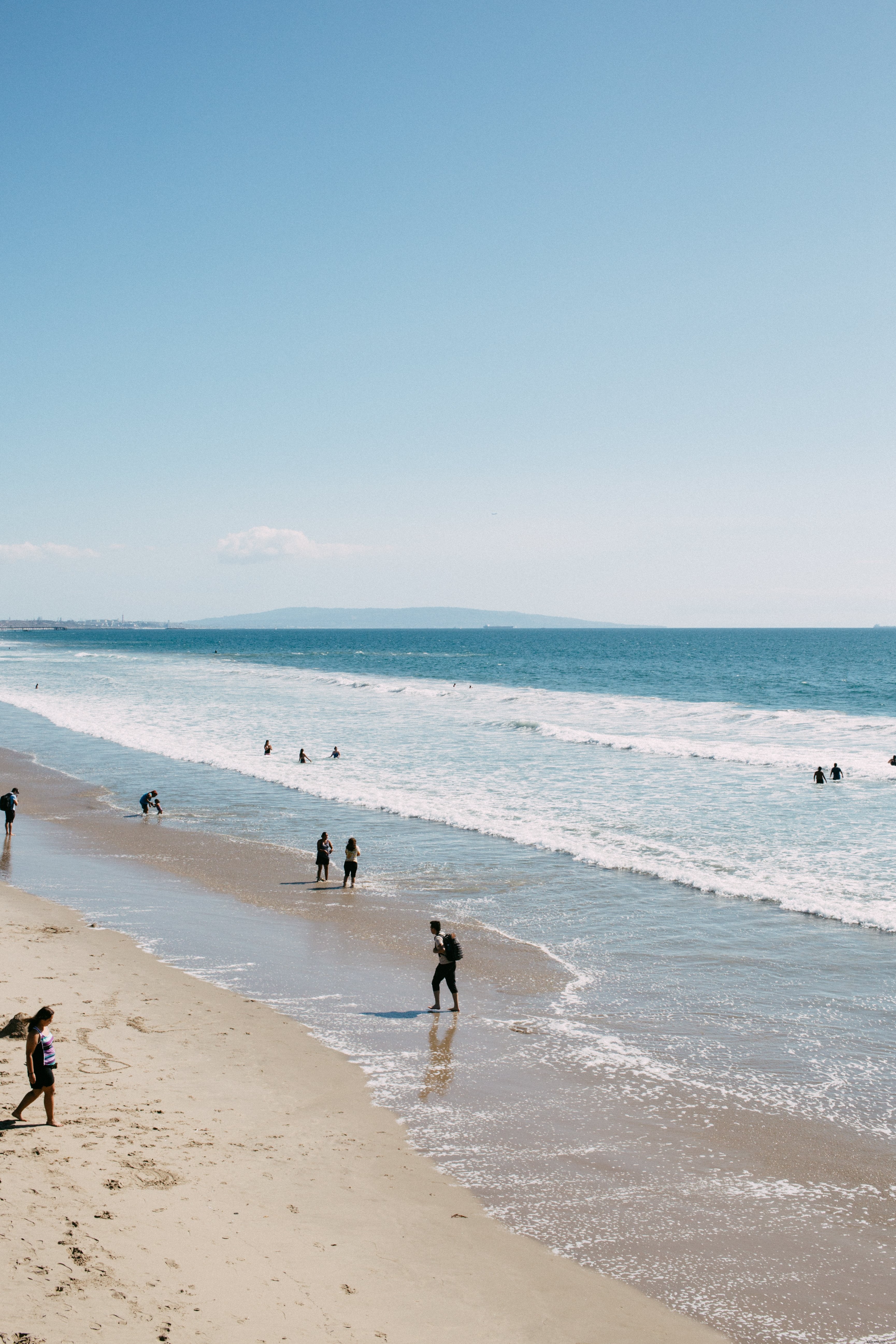 Immagine ritratto di una giornata di sole in spiaggia foto