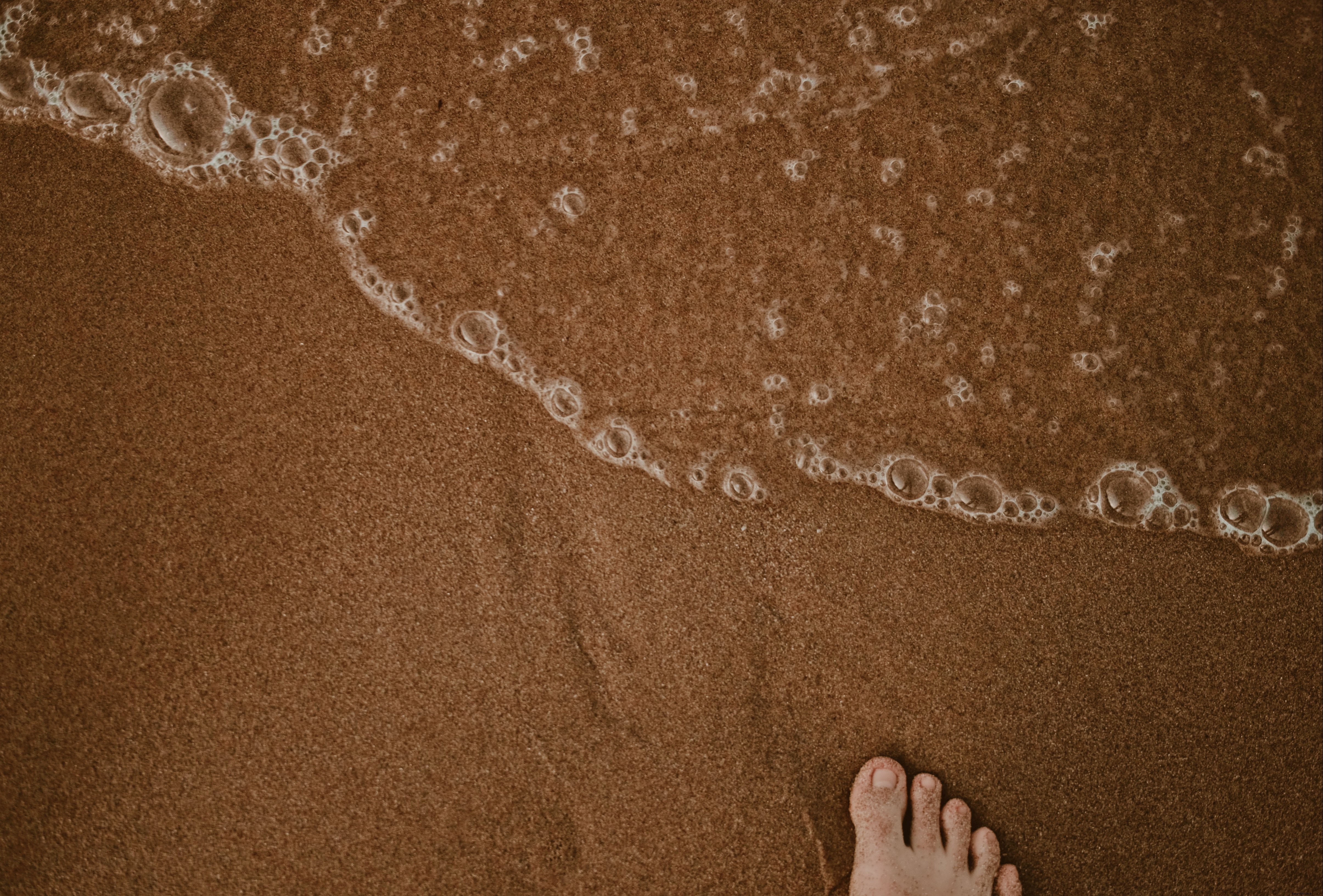 Pieds de sable, Photo de plage de sable