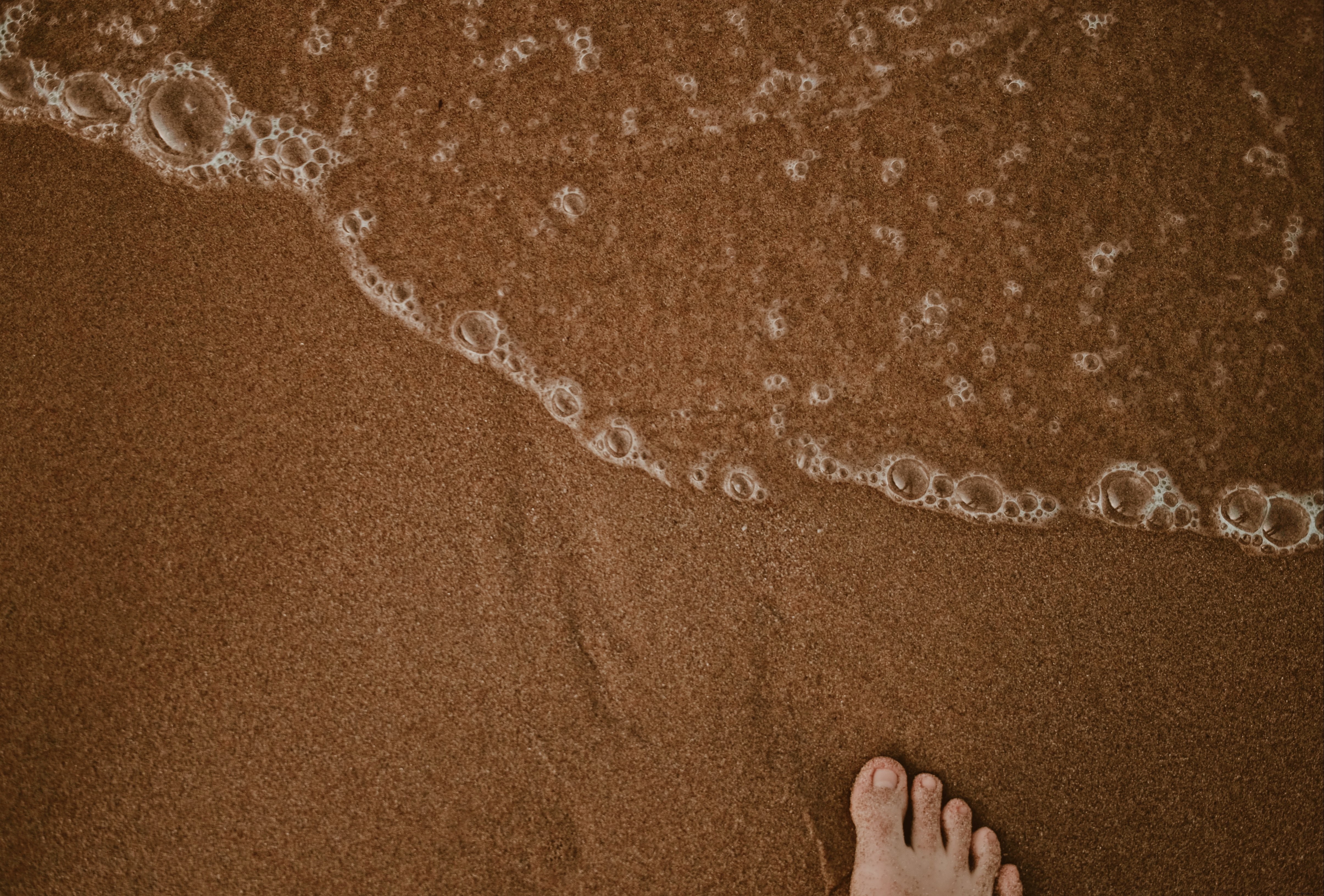 piedi di sabbia, Foto di spiaggia sabbiosa