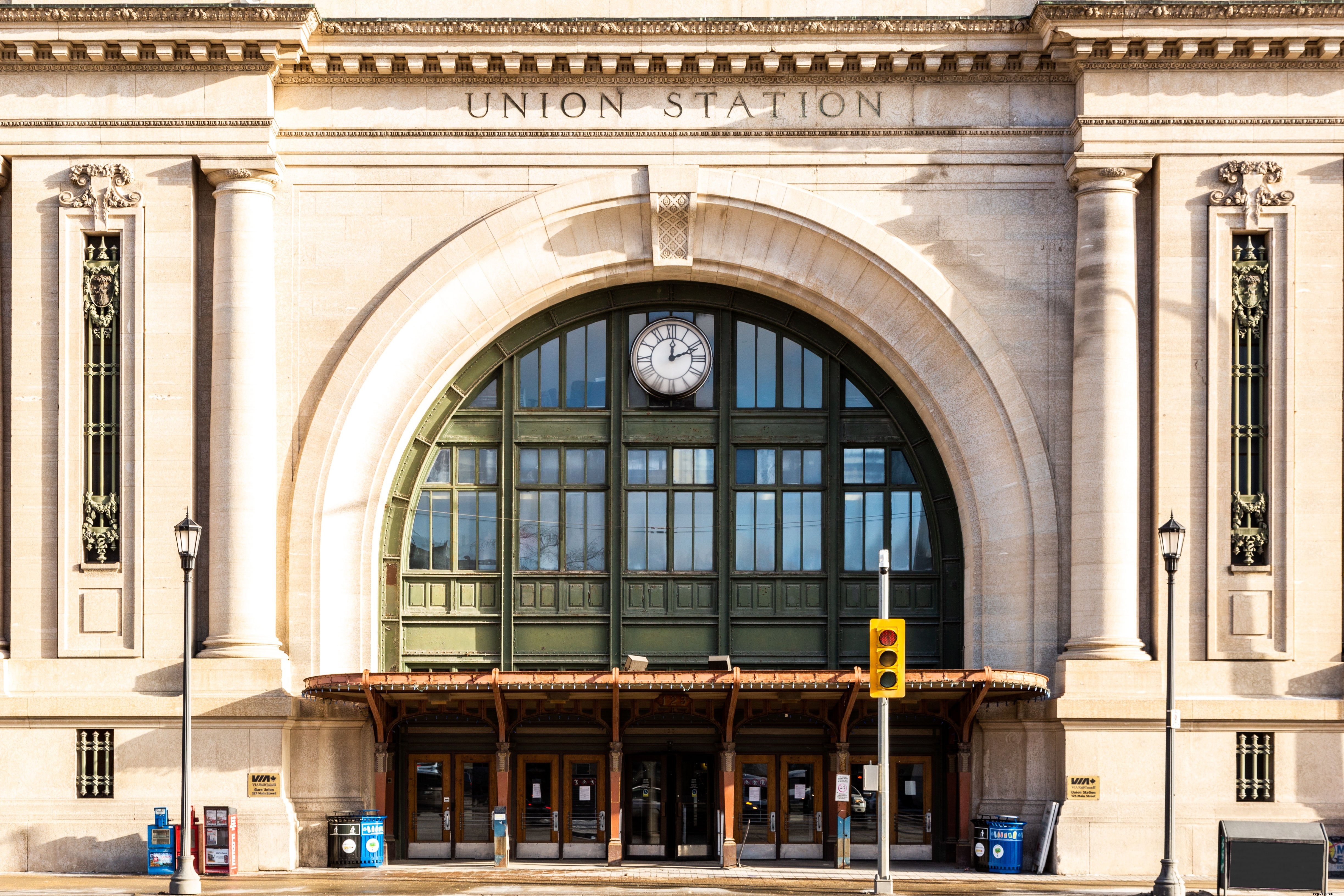 Pintu Masuk Depan Ke Union Station Di Foto Vancouver