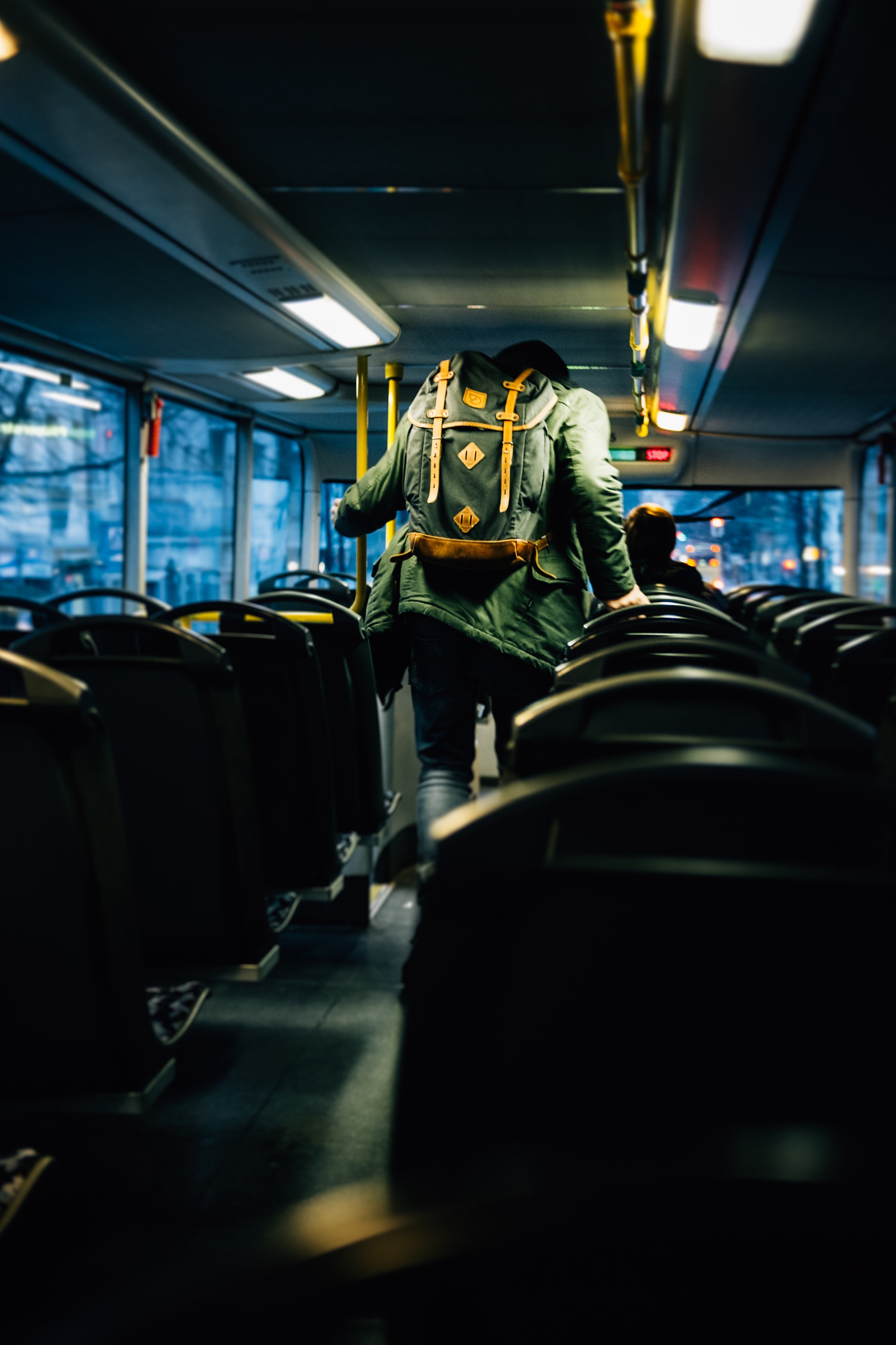 Photo de marche sur le pont supérieur