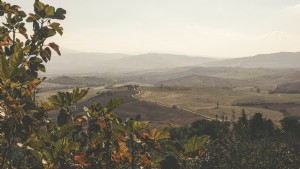 イタリアの山のトップビュー写真