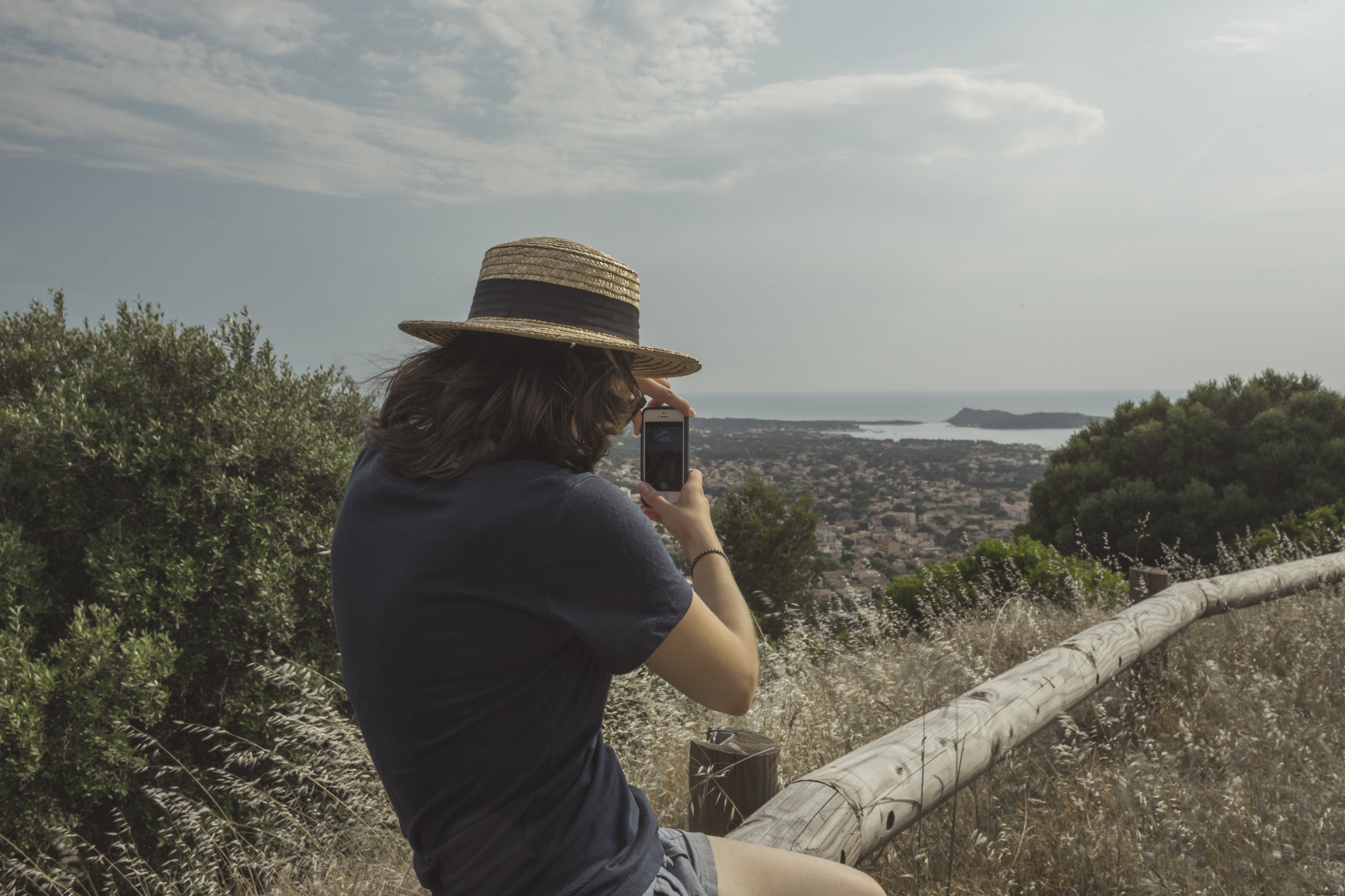 Obtener una foto del paisaje de abajo en una foto de teléfono