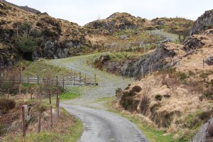 Un sentiero di bestiame fino alle colline foto
