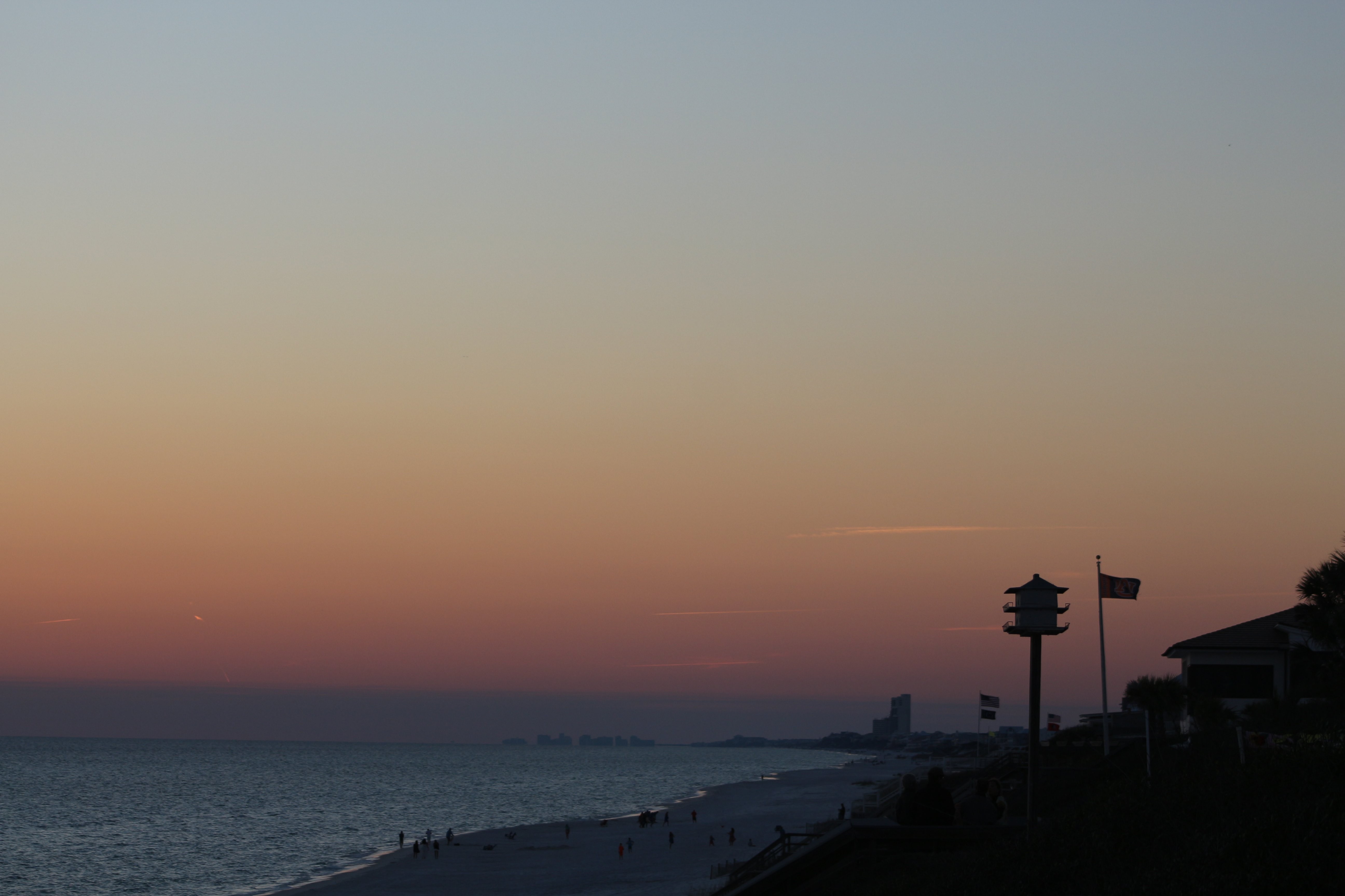 Photo de coucher de soleil rose