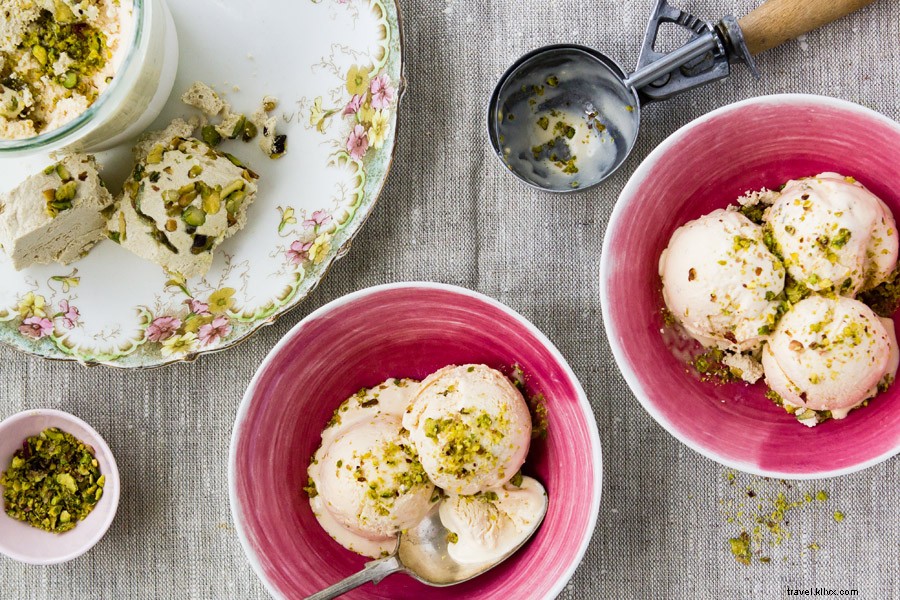 Dalia Dogmoch Soubra en tu cocina:Halawe y helado de pistacho 