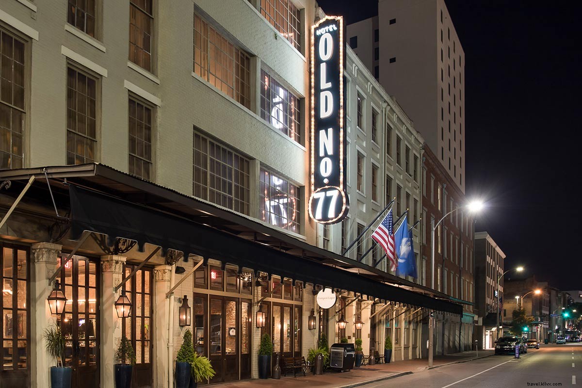 Em Nova Orleans, um Chic Warehouse-Turned-Hotel Channels Estilo Local 