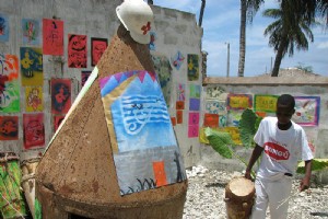 Escultura de arte no Haiti 