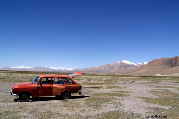 En la carretera en Tayikistán 