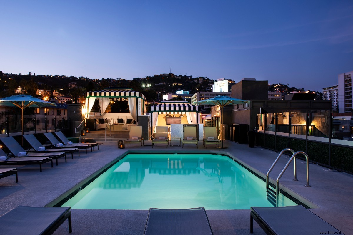 Um hotel exclusivo para hóspedes glam em West Hollywood 