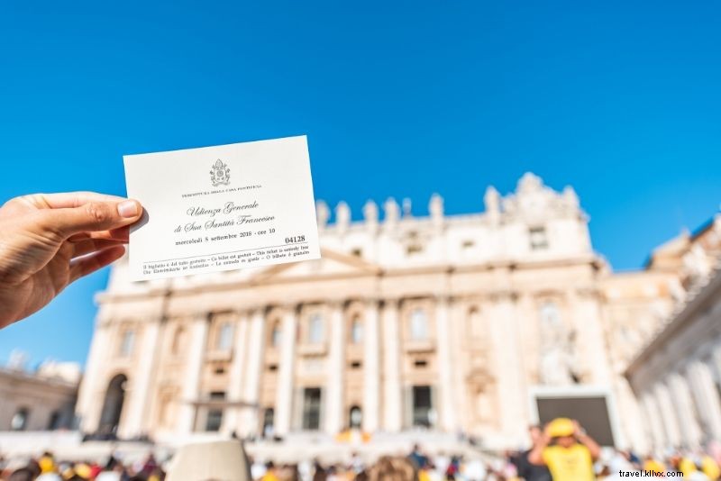Entradas para la audiencia papal, Consejos y horario 
