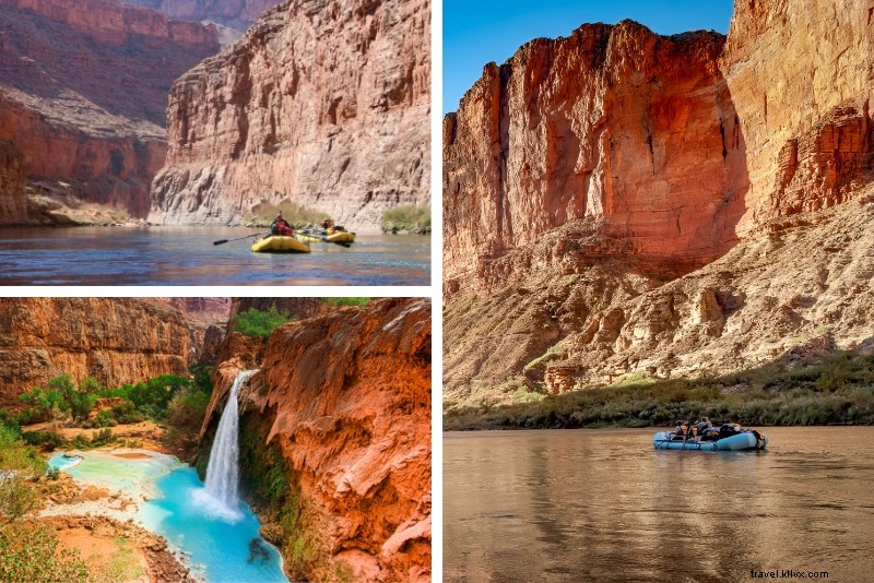 6 voyages de rafting en eaux vives bon marché dans le Grand Canyon 