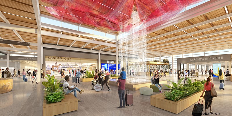 Novo terminal único no Aeroporto Internacional de Kansas City em 2023 