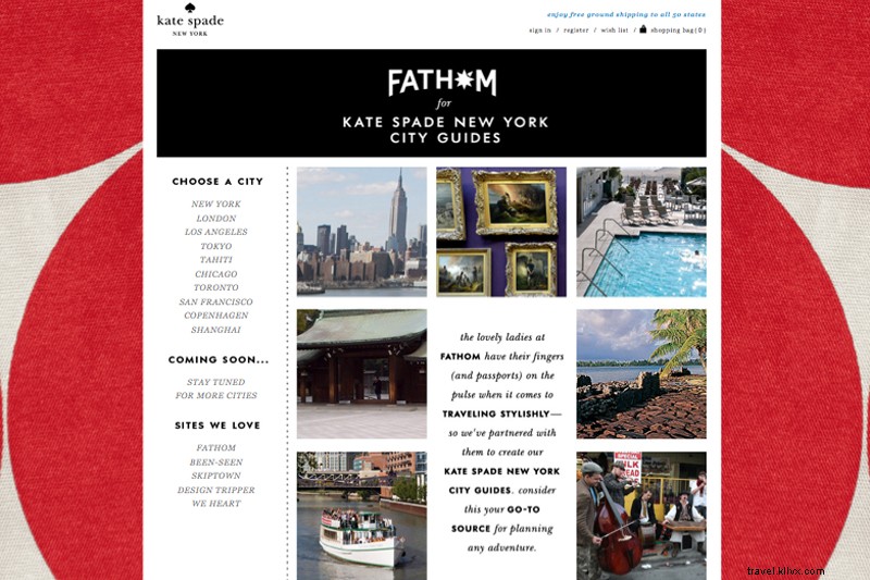 NUOVO! Fathom per Kate Spade Guide di New York 