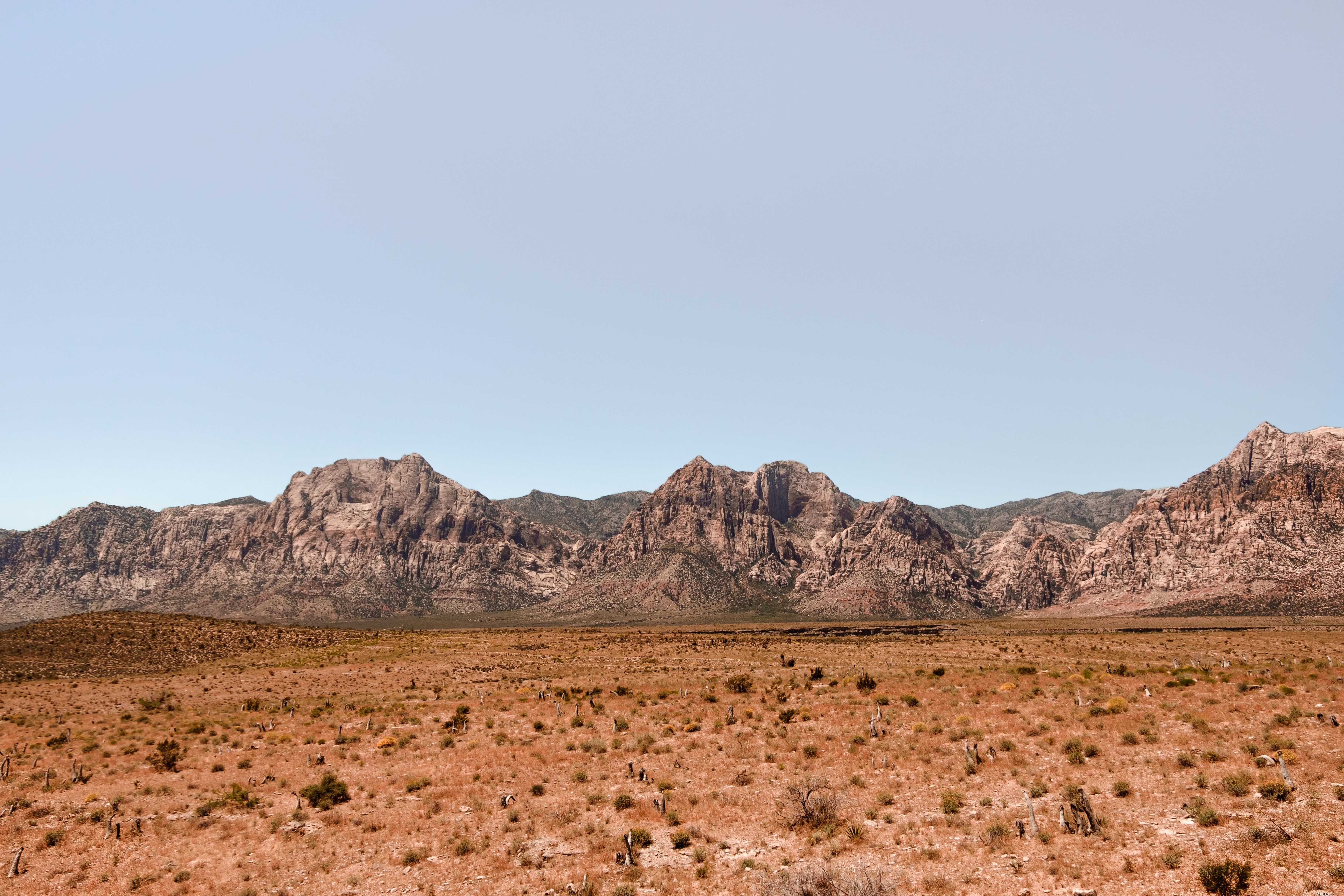 Foto de paisagem de grama marrom com montanhas rochosas 