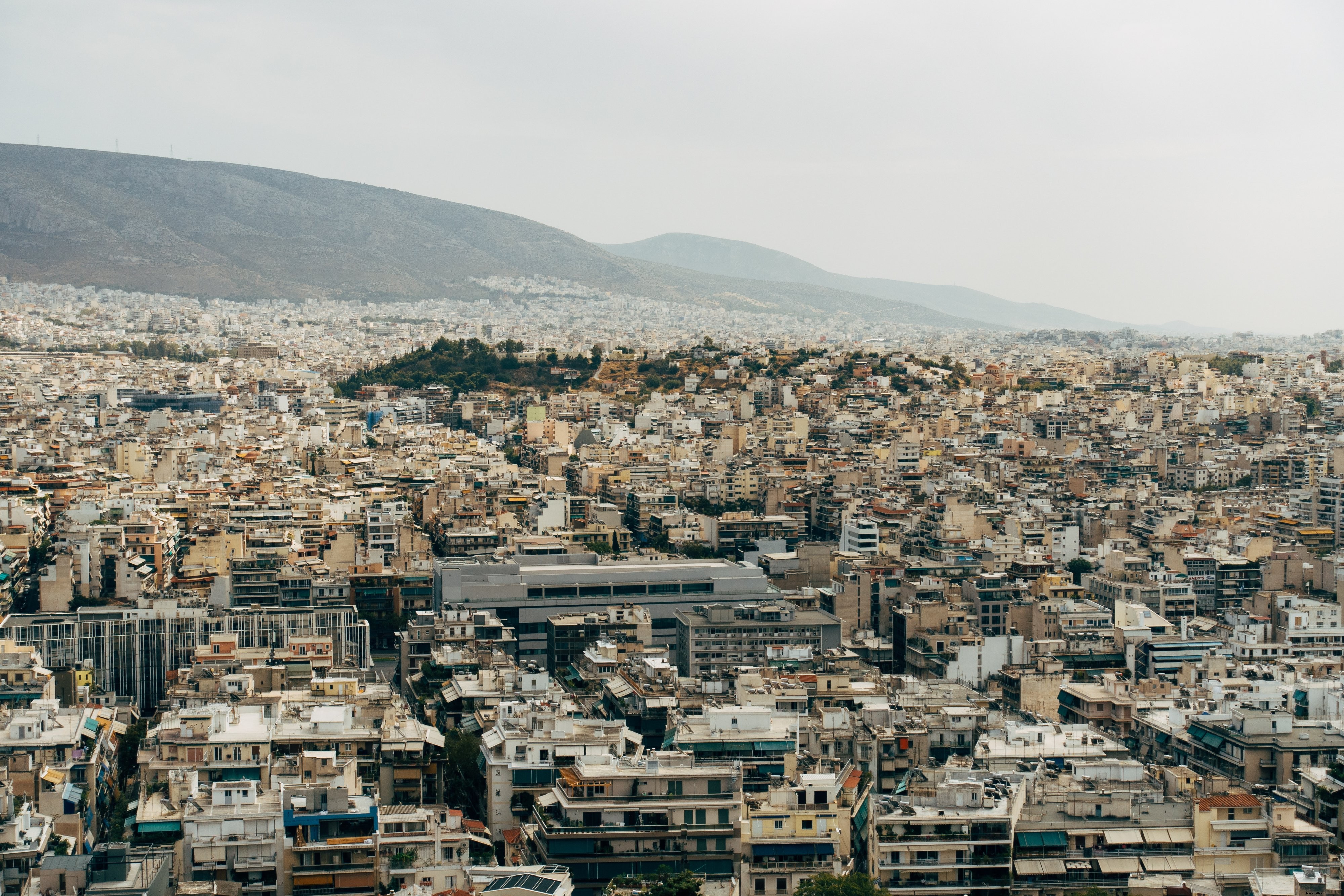 Vue éloignée d un paysage urbain vu d en haut Photo 