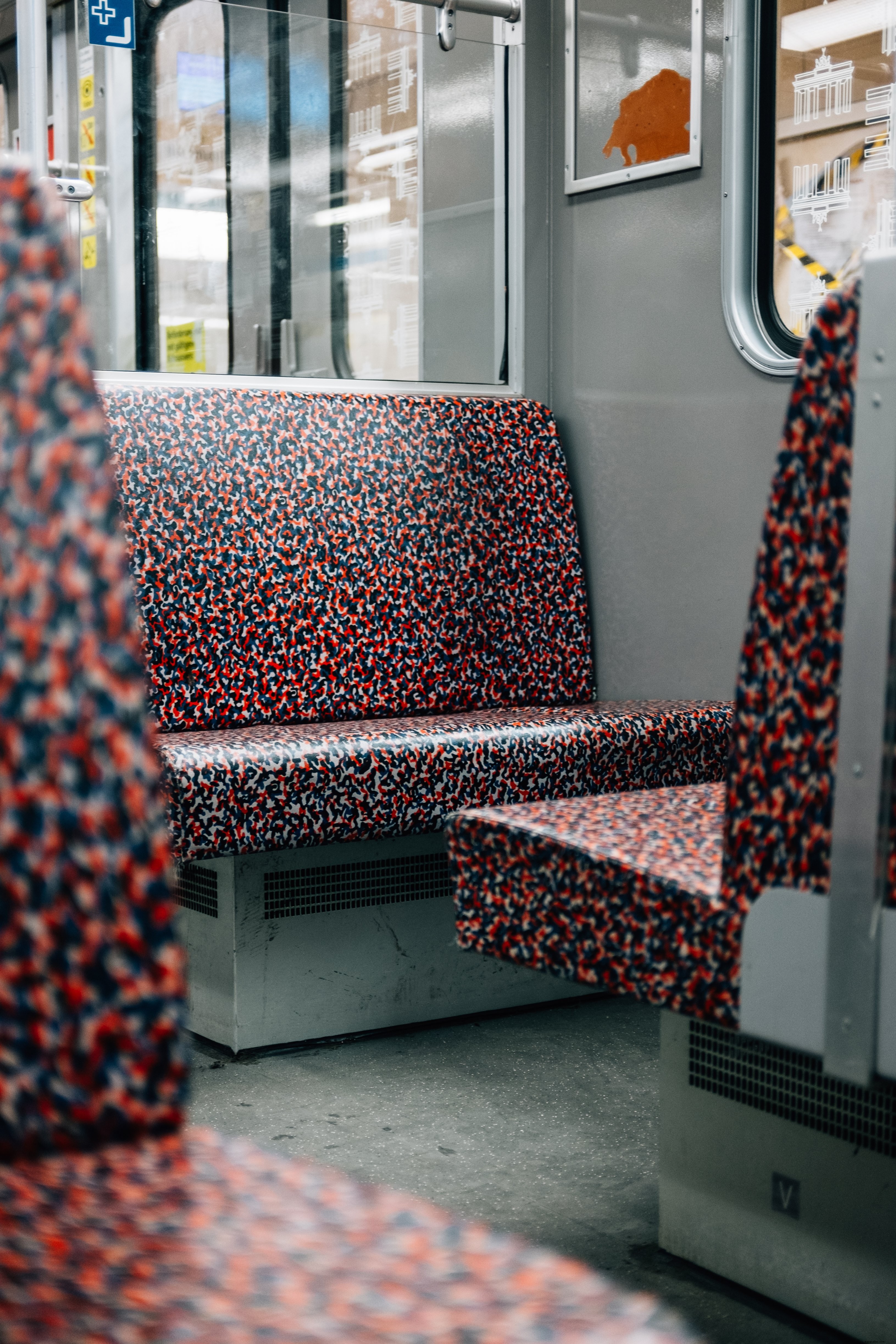 Sièges en vinyle sur les transports en commun Photo 