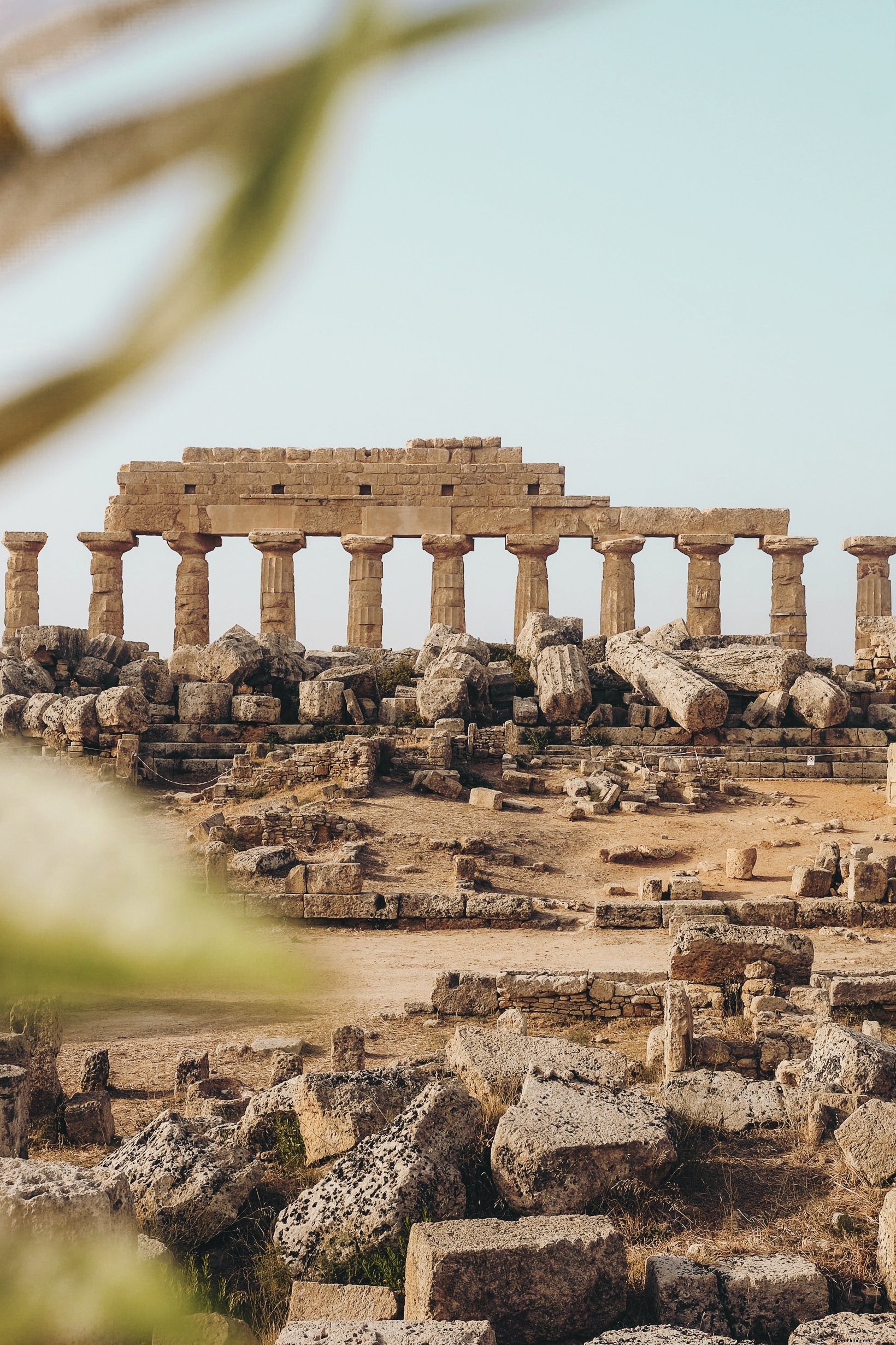 Rovine del tempio all interno del Parco Archeologico di Selinunte Foto 