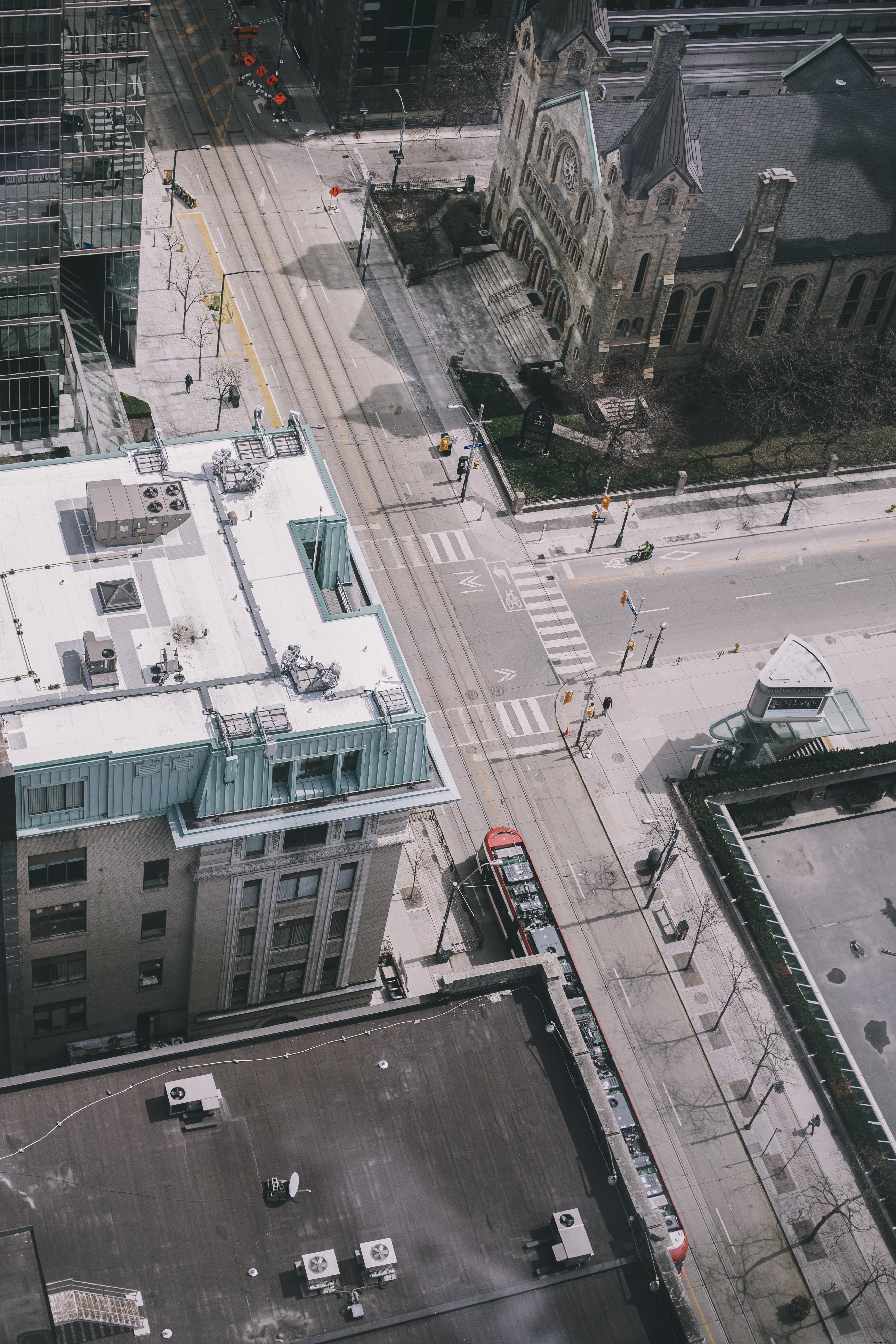Vue aérienne d une photo de rue de la ville 
