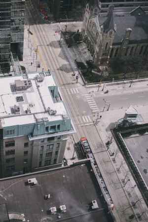 Vue aérienne d une photo de rue de la ville 