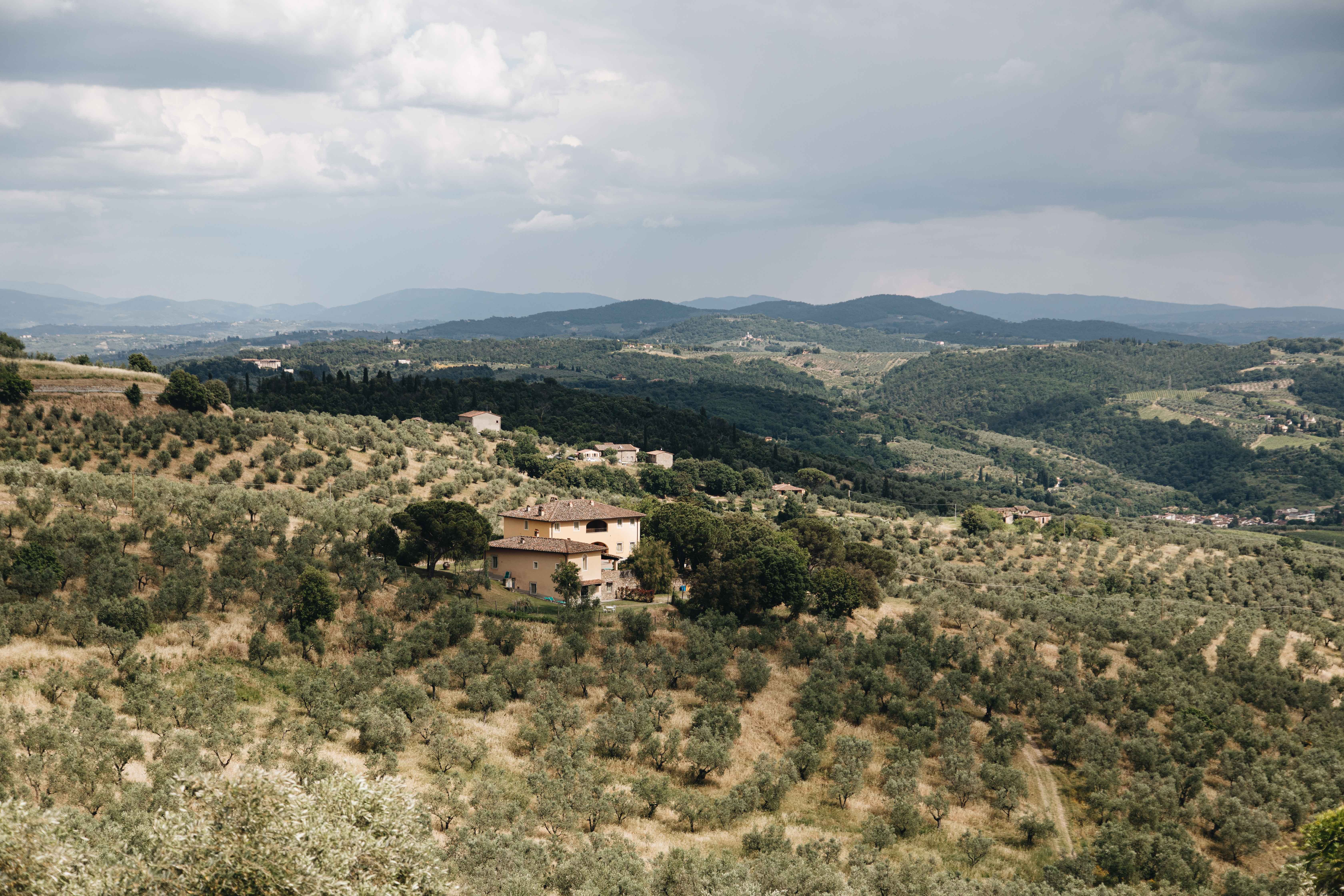 イタリアの果樹園の写真の家 