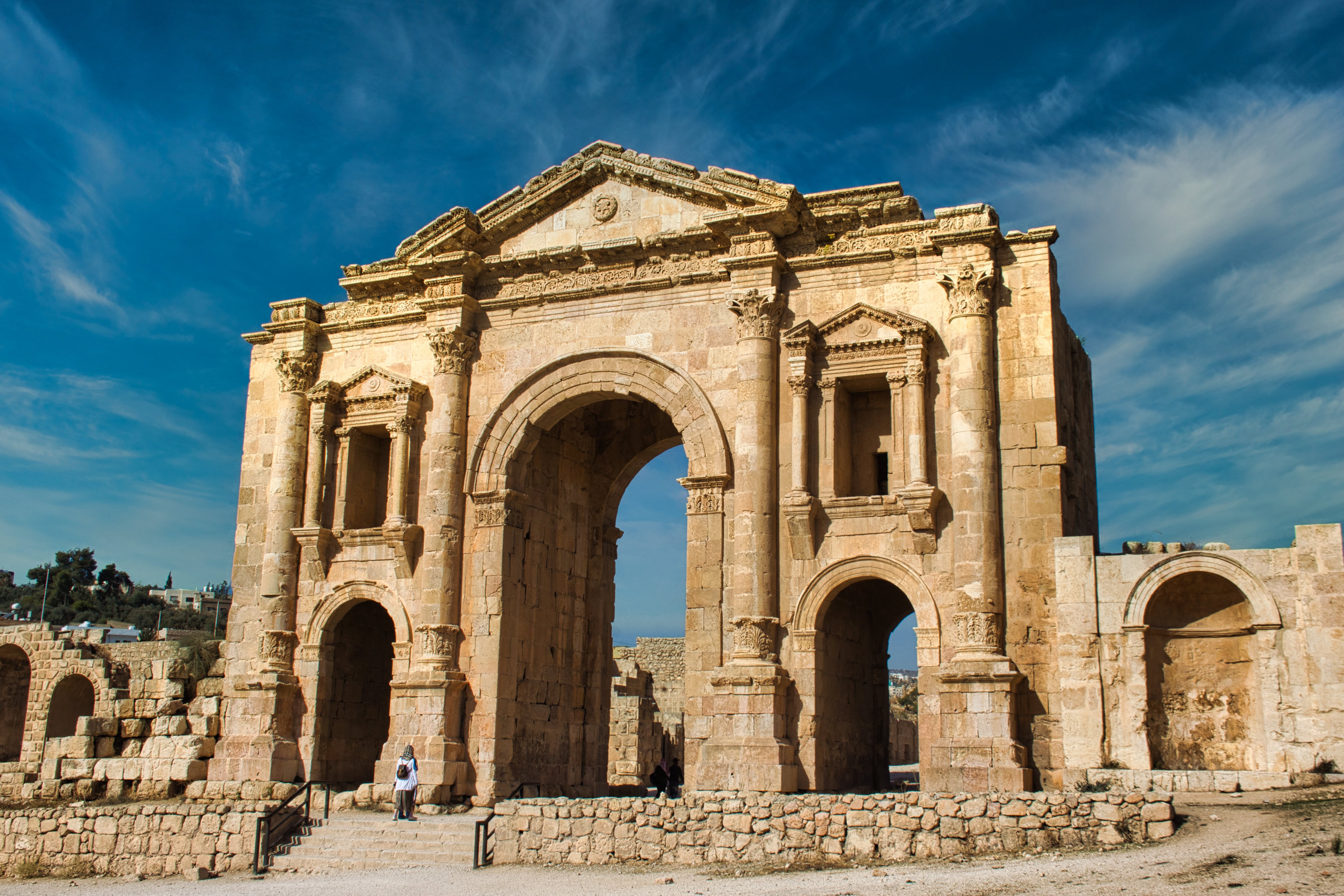 Ruinas o museo de Jerash en Jordania Foto 