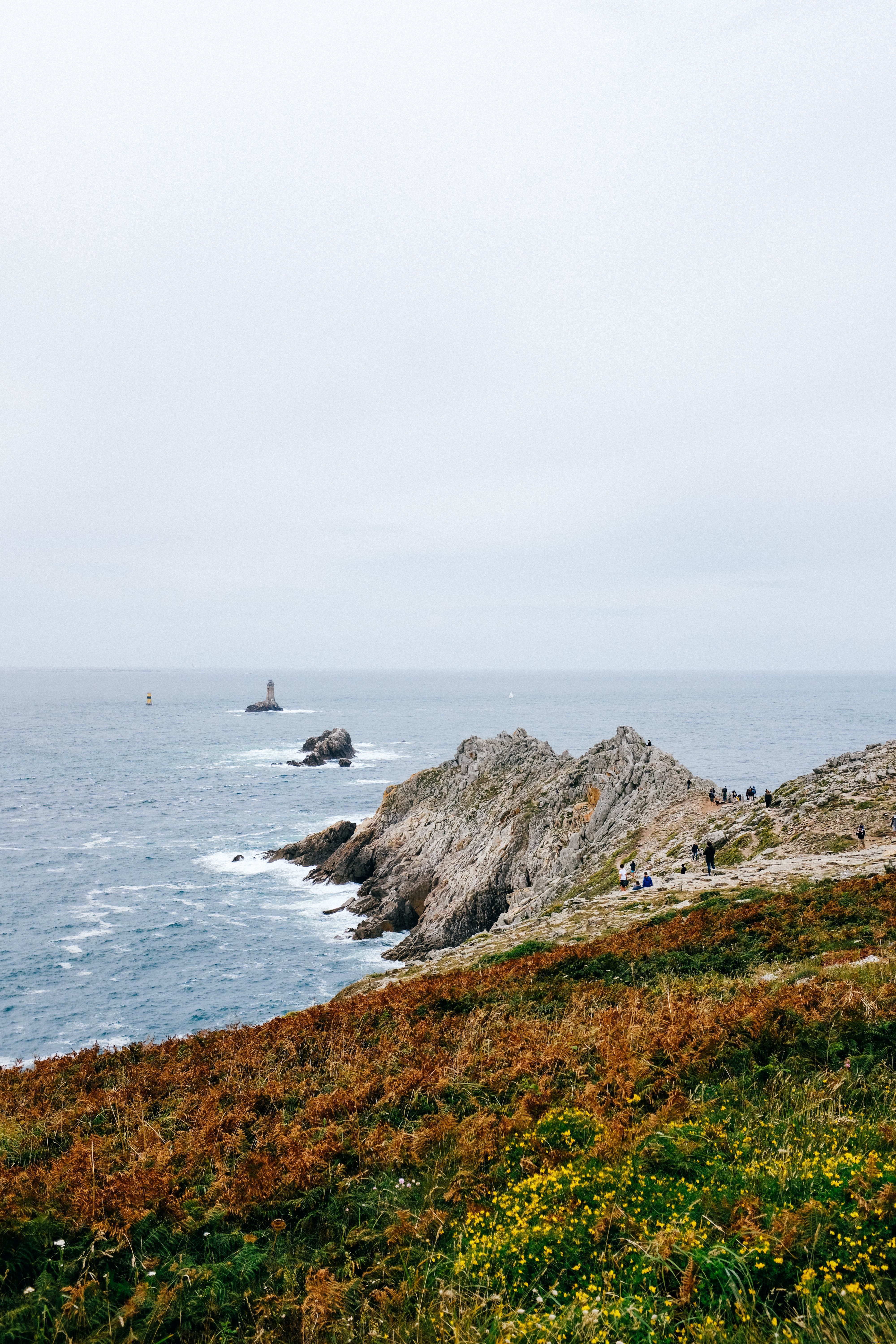 Rocky Shoreline raggiunge l oceano foto 