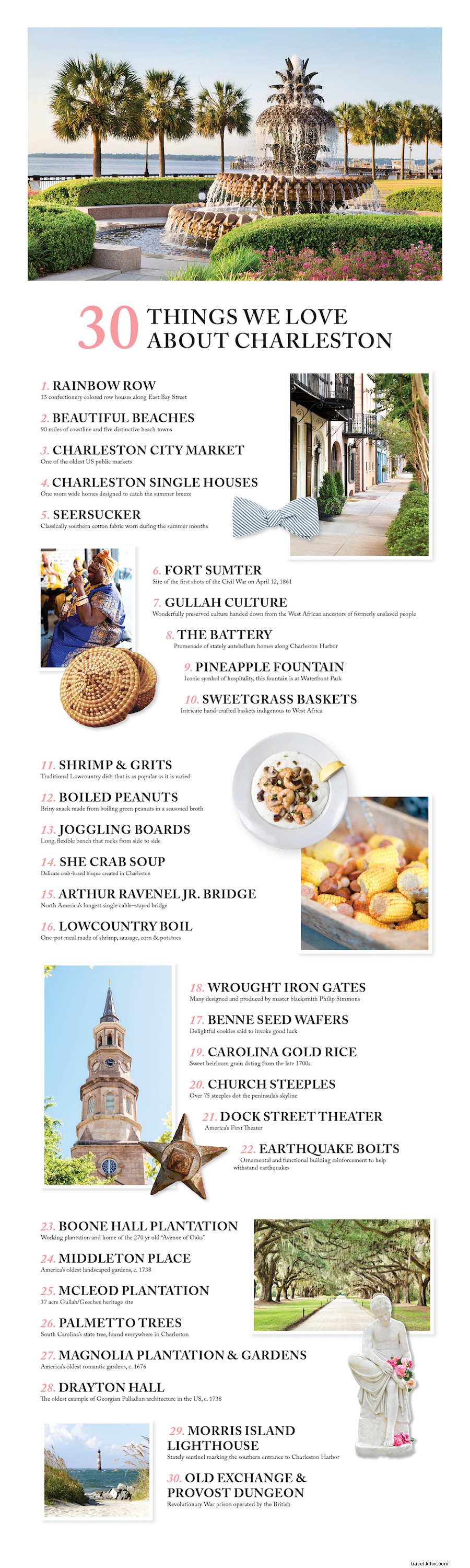 30 cosas que amamos de Charleston 