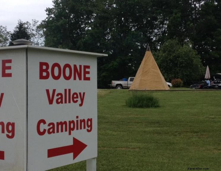 Campamento en Boone Valley 
