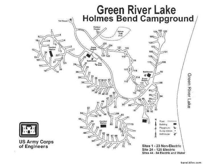Holmes Bend Campeggio Green River Lake 