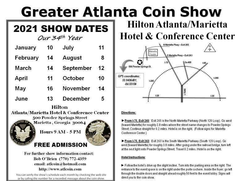 Pertunjukan Koin Atlanta yang Lebih Besar 