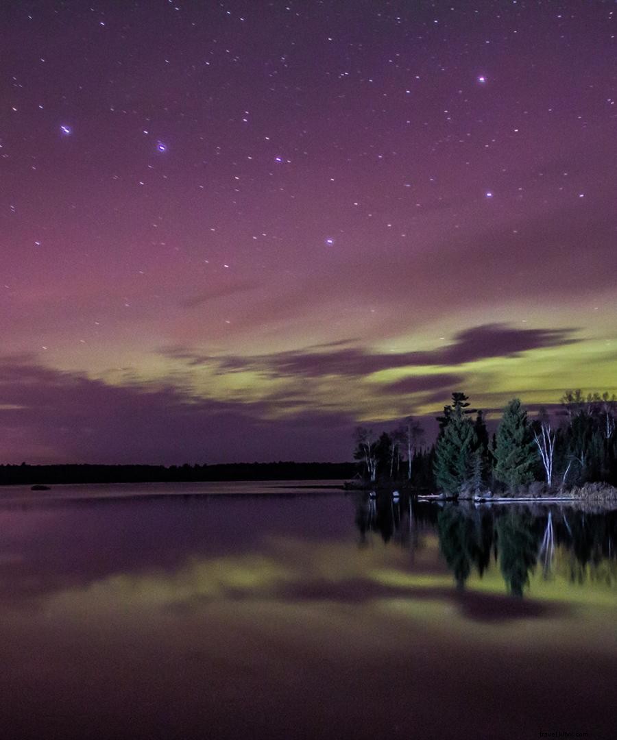 Veja a aurora boreal nas águas da fronteira, Primeiro santuário do céu escuro de Minnesota 