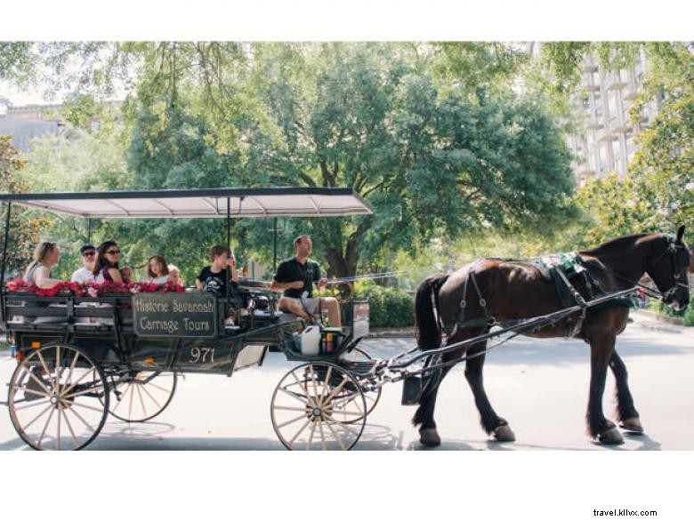 Passeios históricos em carruagem em Savannah 