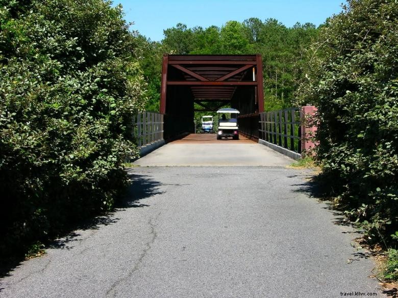 Chemins de voiturette de golf à travers Peachtree City 