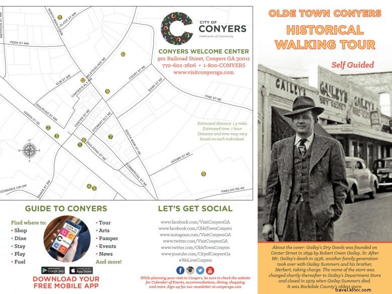 Visite historique autoguidée de la vieille ville de Conyers 