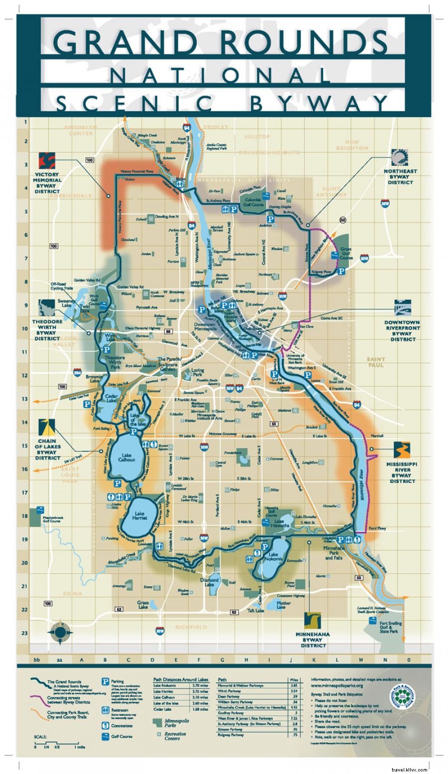 Faites du vélo sur la route panoramique 51-Mile Grand Rounds à Minneapolis 