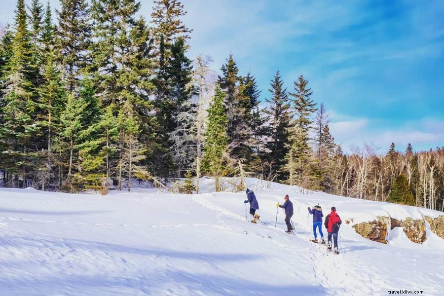 Comece a praticar raquetes de neve no nordeste de Minnesota 